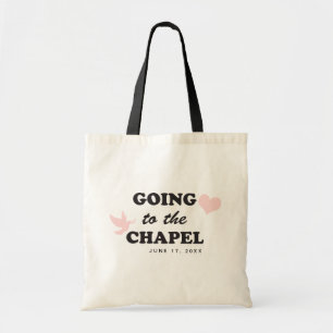 Bolso De Tela Vamos a la Capilla Novia Personalizada para Boda
