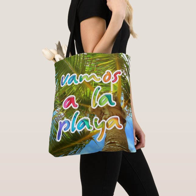 Bolso De Tela vamos a la playa (Detalle)