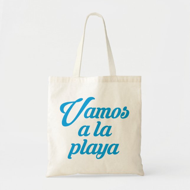 BOLSO DE TELA VAMOS A LA PLAYA (Frente)