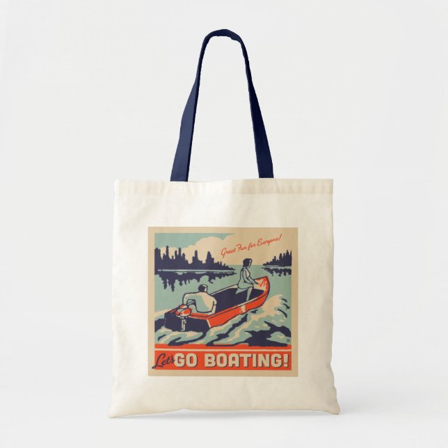 Bolso De Tela Vamos a pasear en bote (Frente)