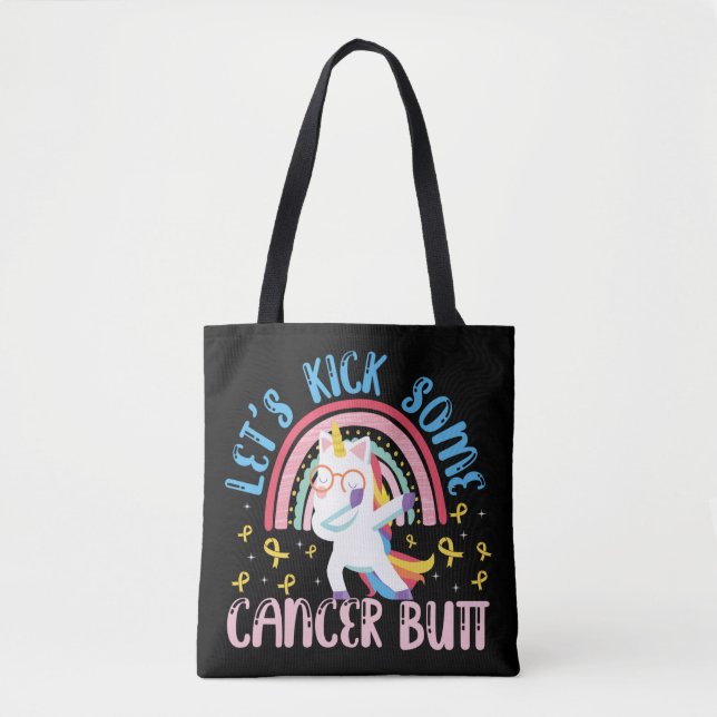 Bolso De Tela Vamos a patear algo de cáncer pero cáncer infantil (Anverso)
