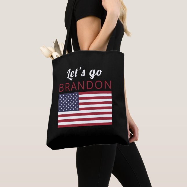 Bolso De Tela Vamos Brandon, Bandera Americana (Detalle)