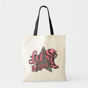 Bolso De Tela Vamos Chica Botín Occidental Rosa