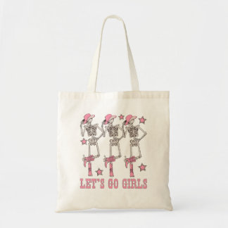 Bolso De Tela Vamos Chicas a Bailar Esqueleto Vaquera Despedida 