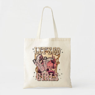 Bolso De Tela Vamos Chicas Cowgirl Fiesta retro occidental