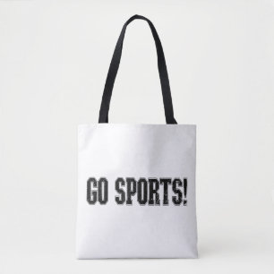 Bolso De Tela ¡Vamos Deportes! Divertido Vintage Deportes Fanáti