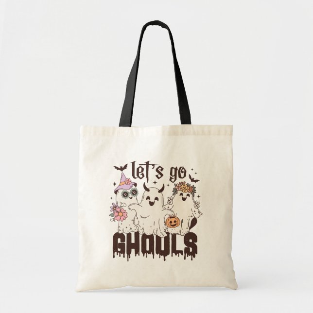 Bolso De Tela Vamos Ghouls Halloween (Frente)