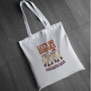 Bolso De Tela Vamos Ghouls Roller Skate Halloween Nombre