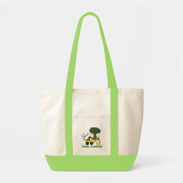Bolso De Tela Vamos verde. Reducir, reutilizar, reciclar. Bosque (Frente)