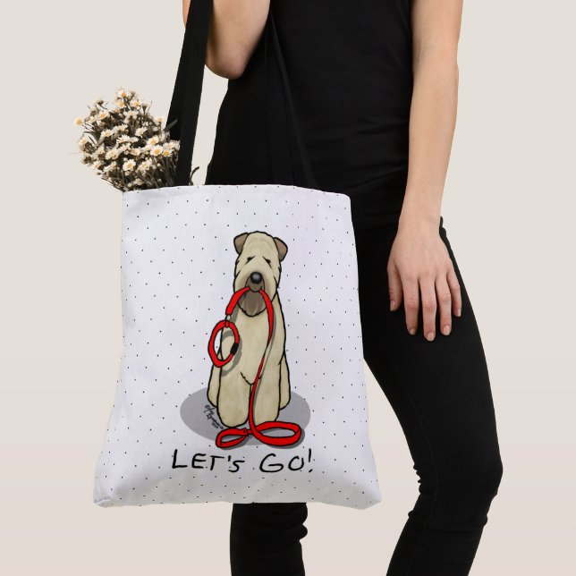 Bolso De Tela ¡Vamos! Walk Wheaten Terrier Dog (trigo 1b2) (Detalle)