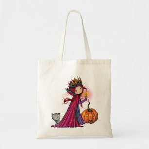 Bolso De Tela Vampiro de Halloween con gato y calabaza