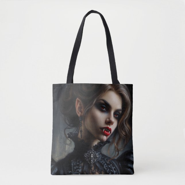 Bolso De Tela Vampiro mujer gótica fantasía (Anverso)