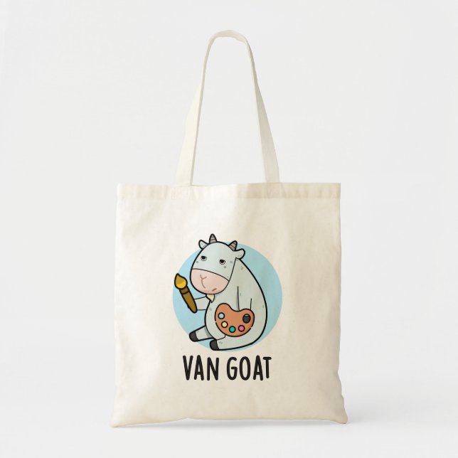 Bolso De Tela Van Goat Funny Artista Pun (Frente)