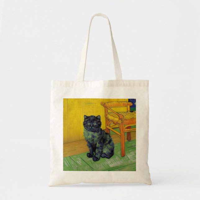 Bolso De Tela Van Gogh Black Cat (Frente)
