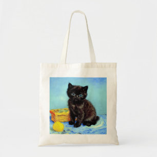 Bolso De Tela Van Gogh Black Kitten con yarn