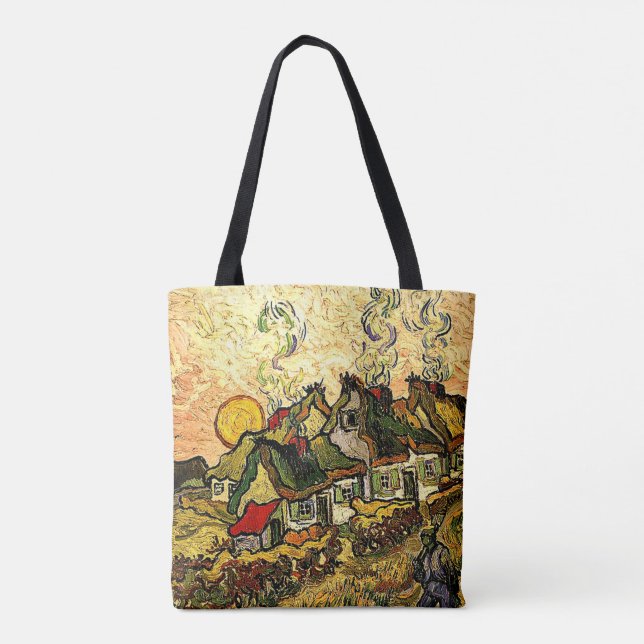 Bolso De Tela Van Gogh - Cabañas de paja al sol (Reverso)