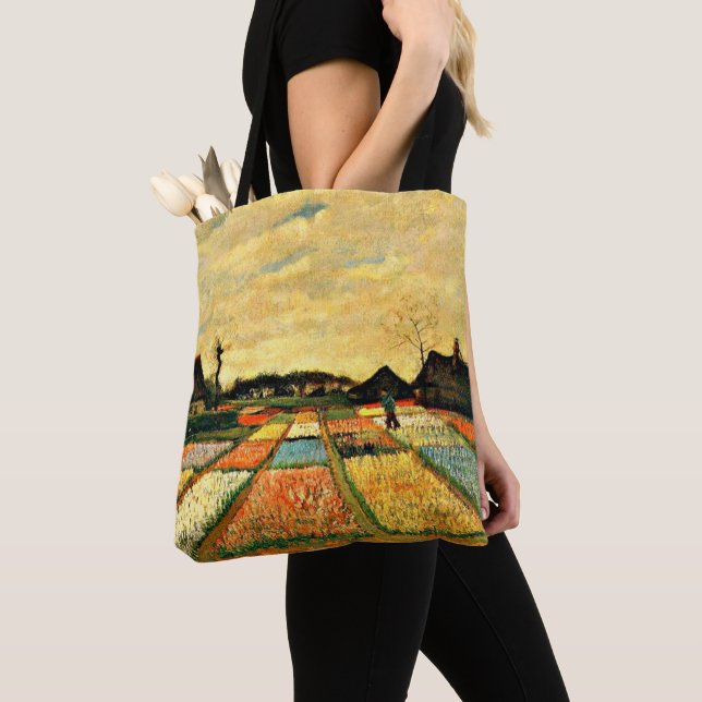 Bolso De Tela Van Gogh - Camas de flores en Holanda (Detalle)
