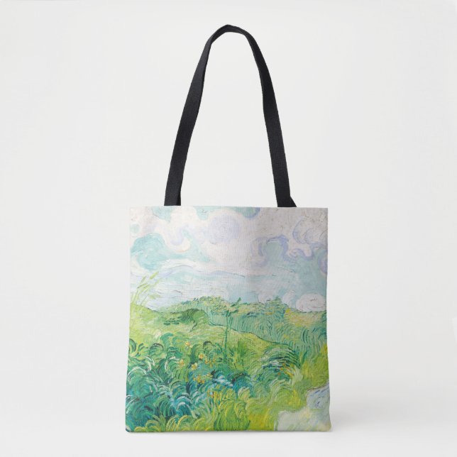 Bolso De Tela Van Gogh Green Trieat Fields Auvers. Impresionismo (Anverso)