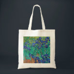 Bolso De Tela Van Gogh Irises. Impresionismo floral vintage azul<br><div class="desc">Van Gogh "Irises" bolsa de tetas. El arte del impresionismo floral azul.</div>