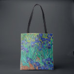 Bolso De Tela Van Gogh Irises. Impresionismo floral vintage azul<br><div class="desc">Van Gogh "Irises" bolsa de tetas. El arte del impresionismo floral azul.</div>