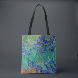 Bolso De Tela Van Gogh Irises. Impresionismo floral vintage azul<br><div class="desc">Van Gogh "Irises" bolsa de tetas. El arte del impresionismo floral azul.</div>