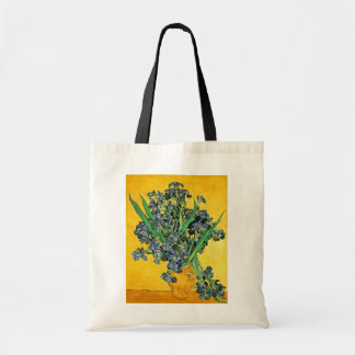 Bolso De Tela Van Gogh - Jarrón con Lirios de Fondo Amarillo