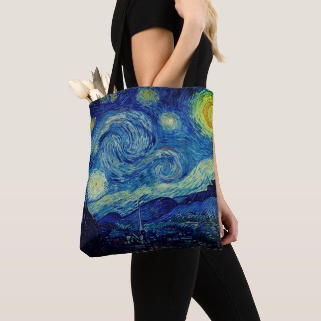 Bolso De Tela Van Gogh - Las compras nocturnas estrelladas (Detalle)