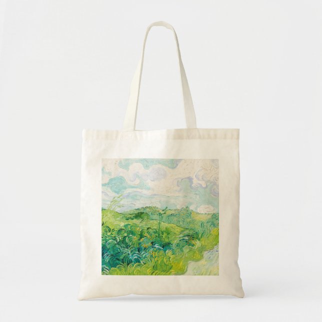 Bolso De Tela Van Gogh. Los Campos Verdes De Trigo Auvers. Impre (Frente)