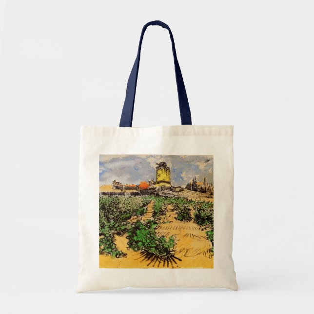 Bolso De Tela Van Gogh Mill de Alphonse Daudet en Fontevielle (Frente)