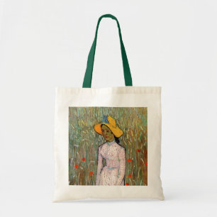 Bolso De Tela Van Gogh, Muchacha de pie; Fondo de trigo