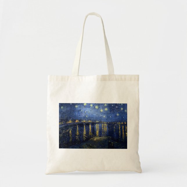 Bolso De Tela Van Gogh: Noche estrellada sobre el Rhone (Frente)