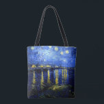 Bolso De Tela Van Gogh - Noche estrellada sobre el Ródano 2020<br><div class="desc">Noche estrellada sobre el Ródano (edición 2020),  famosa pintura de Vincent van Gogh</div>