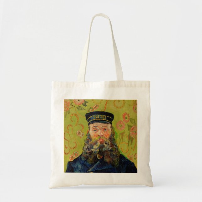 Bolso De Tela Van Gogh Postman. Arte de impresionismo vertical (Frente)