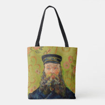 Van Gogh Postman. Arte de impresionismo vertical