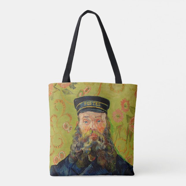 Bolso De Tela Van Gogh Postman. Arte de impresionismo vertical (Reverso)