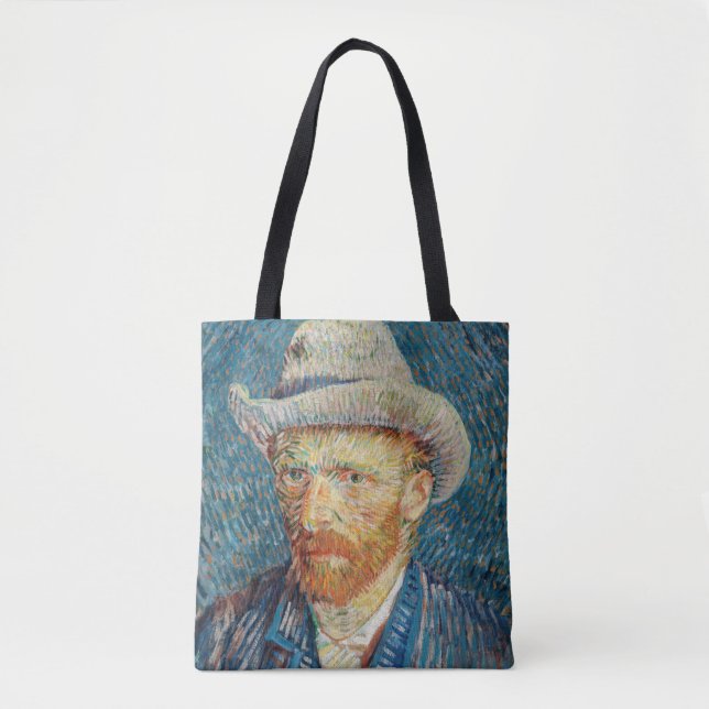 Bolso De Tela Van Gogh - Retrato propio con un Gorra de Grey Fel (Anverso)