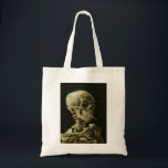 Bolso De Tela van gogh Skull<br><div class="desc">"van gogh Skull ", "skeleton cigarrillo fumando", calavera, "van gogh", "van gough", "Día de los muertos", "dia de los muertos", cráneo, esqueleto, "skeleton quemando cigarrillos"</div>