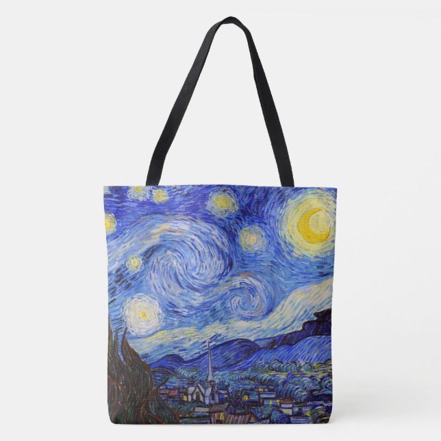 Bolso De Tela Van Gogh, “ Starry Night ” (Anverso)