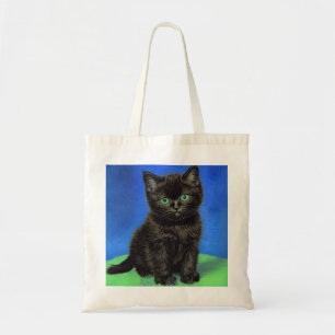Bolso De Tela Van Gogh Style Black Kitten