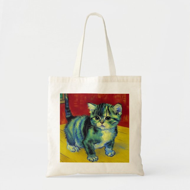 Bolso De Tela Van Gogh Tabby Cat (Frente)