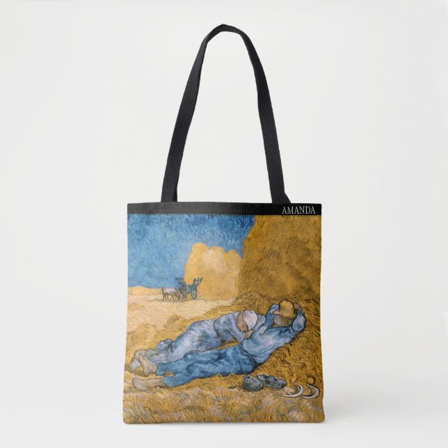 Bolso De Tela Van Gogh – The Siesta – Personalized  (Anverso)