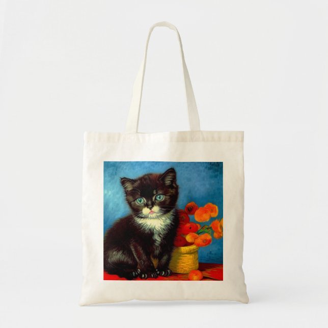 Bolso De Tela Van Gogh Tuxedo Cat (Frente)