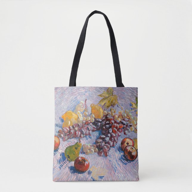 Bolso De Tela Van Gogh - Uvas, Lemones, Peras y Manzanas, (Anverso)
