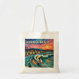 Bolso De Tela Van Gogh Venice Beach Surfing California Retro