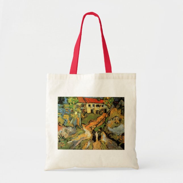 Bolso De Tela Van Gogh Village Street y Steps Auvers, figuras (Frente)