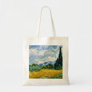 Bolso De Tela Van Gogh Wheat Field with Cypresses. Impressionism