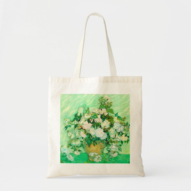 Bolso De Tela Van Gogh White Roses (Frente)