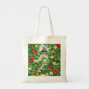 Bolso De Tela Vanuatu Volcán Tropical, Máscaras Tiki