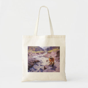 Bolso De Tela Vaqueiro Antiguo, Cribando Oro, Wyoming de Leigh