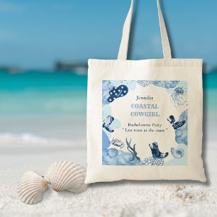 Bolso De Tela vaquera costera azul